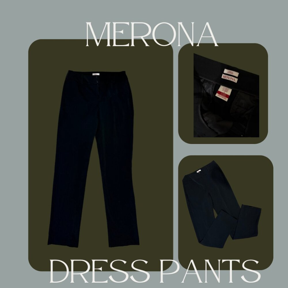 Merona Black Straight Leg Dress Pants – Size 2 – Good Condition